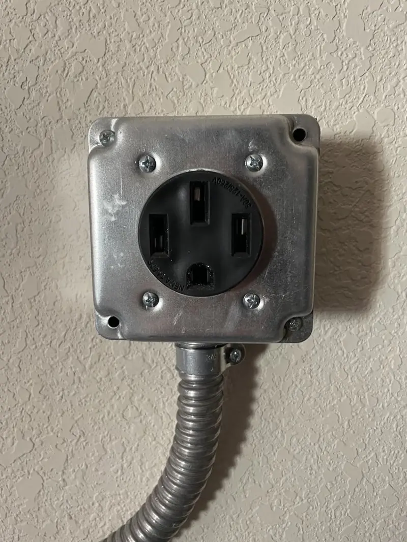 NEMA 14-50 outlet installed for Smart Home Electrical in Middleton